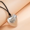 Puffy Heart Choker Necklace Big Heart Pendant Necklace Y2K Aesthetic