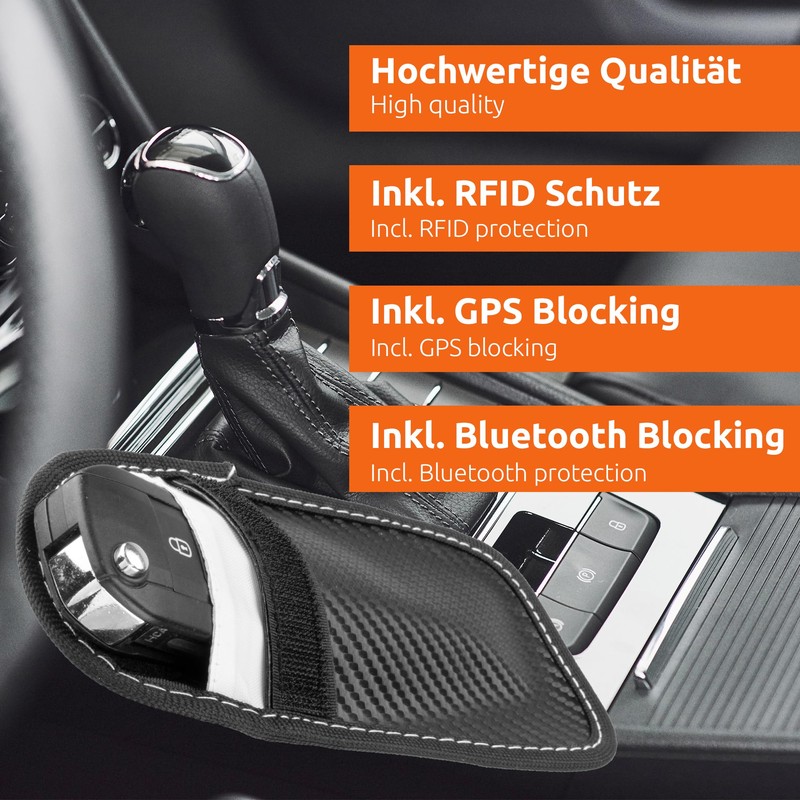 ECENCE 1 x RFID Car Key Case, Keyless Shielded Key