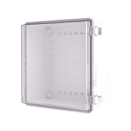 BC-ATP-303015, Plastic Enclosure, ABS Gray Body & PC Clear Cover, P Type for Molded Hinge & Stainless Steel Latch, W11.81 x L11.81 x D5.91" Size, IP67