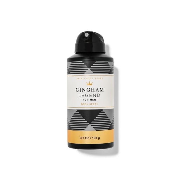 BBW White Barn Men's Collection Gingham Legend Body Spray 3.7oz