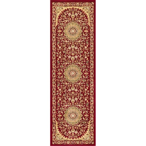 Well Woven Timeless Aviva Traditional French Country Oriental Red Rug 2'7" x 12' Runner