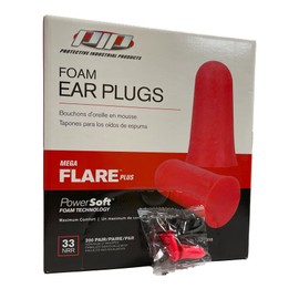 Mega Flare‚Ѣ Plus Earplugs - Oversize-small, Red - (Dispenser Box/200 Pair)