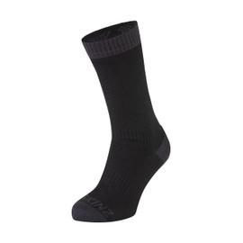 SEALSKINZ Unisex Wiveton Waterproof Warm Weather Mid Length Sock, Black, L EU