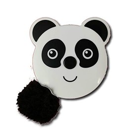 Cute Animal Retractable Tape Measures with Fluffy Pom-pom Tail and Lanyard Hole (Panda Bear)