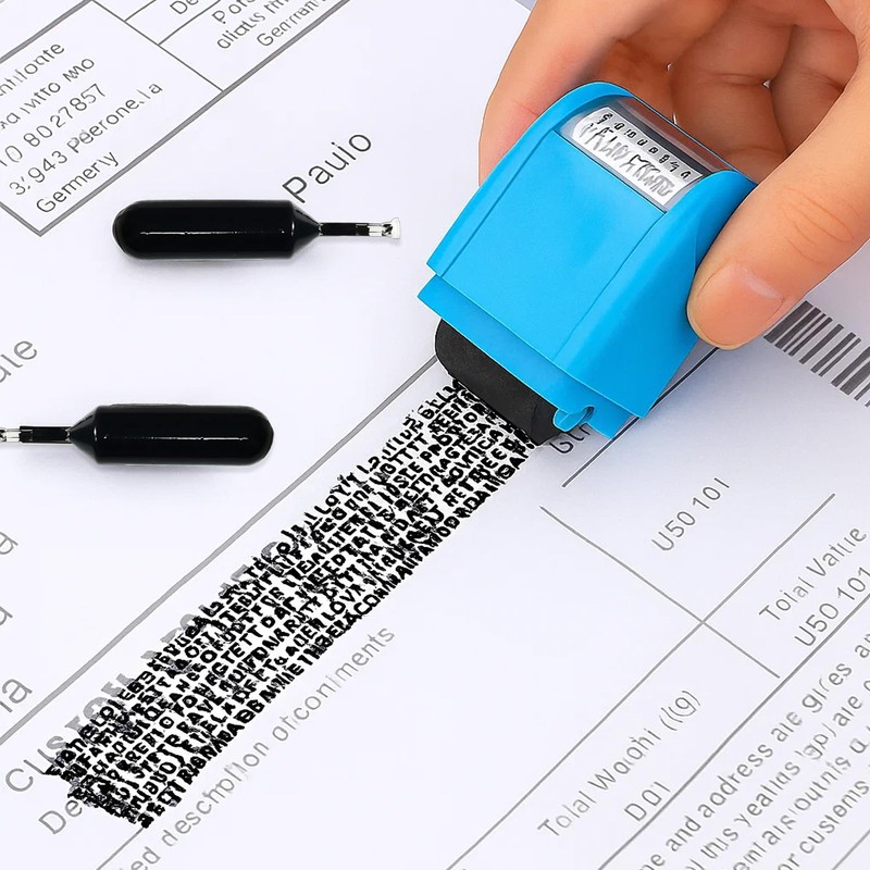 20Pcs Identity Theft Protection Roller Stamp, Data Defender Roller Stamp