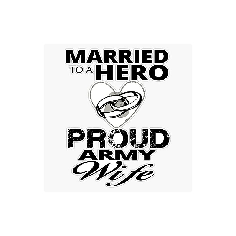 HOF Trading Proud Army Wife Vinyl Sticker Waterproof Decal Laptop