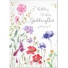 doodlecards Goddaughter Birthday Card Wildflowers Spring Flowers Large A4 Size