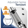 4 Inch Self Closing Door Hinges,3-Pack Spring Hinges,1/4" Radius Corners