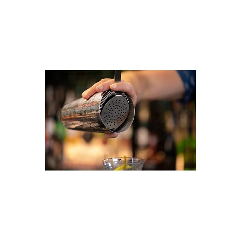 Beaumont CZ410 Cocktai Strainer, Stainless Steel, Silver