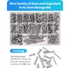 DIVANC 550Pcs 304 Stainless Steel Wood Screws Assortment Kit, Phillips