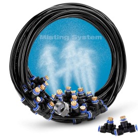 H&G Lifestyles Garden Patio Mister System Water Mist Spray Cooling Misting System w/ 8 Nozzles