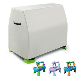 Beige Kids Water Table Cover for Step 2,Sand and Water Table Covers Waterproof,Outdoor Water Play Table Cover Fit Rain Showers Splash Pond Water Table