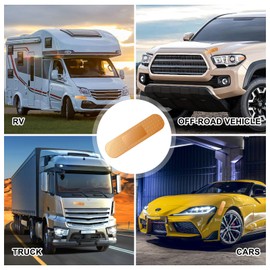 Calcomanía de vinilo para coche, paquete de 4 calcomanías gigantes para el coche, 10 x 2.76 pulgadas, calcomanía de vinilo para coche, bandaid, ayuda de banda gigante para auto SUV, calcomanía Dent