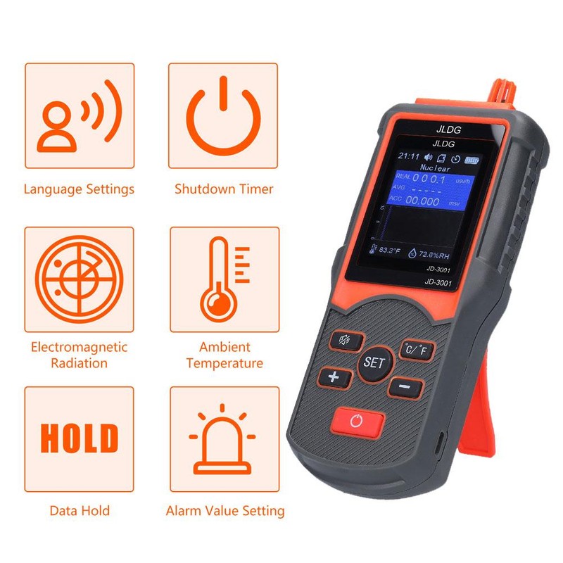 Nuclear Radiation Detector Dosimeter Professional Geiger Counter Radiation Detector Portable