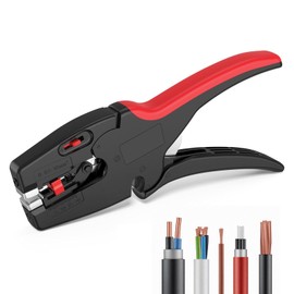 xolear Automatic Wire Stripper, 2 in 1 Wire Stripping Tool, 0.3-10mm² Wire Stripper with Anti-slip, Adjustable Length Stop, for Electricians and Car Repair Tool