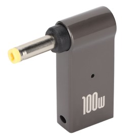 USB C Female to DC Male Adapter, 100W PD Type C to 4.0 x 1.7mm Laptop Charging Port Adapter, Fast Charging PD Adapter, 90 Degree Angled for 4.0 x 1.7mm Charging Port Device