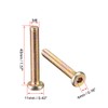 sourcing map M6x40mm Furniture Bolt Hex Socket Drive Round Head