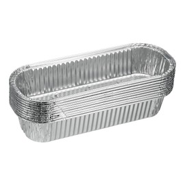 sourcing map 10pcs Aluminum Foil Pie Pans 6.5" Rectangle Disposable Non-Stick Baking Pans for Pies Quiches Tarts Baking Cooking Reheating Parties, Silver
