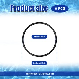 6pcs O-Ring Compatible with GE HHRING for Whole Home Filtration Models GXWH30C GXWH35F GXWH38F GXWH38S GXWH40L WS03X10039 FXHSC FXHTC, Whole House Water Filter O-Ring Replacement Gasket Seal