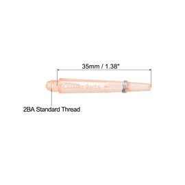 PATIKIL 35mm Dart Shafts, Medium 2BA Thread Plastic Dart Stems Dart Accessories for Steel Tip - 9 Pack (Orange)