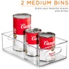 Sorbus Clear Plastic Fridge Organizer Bins, Versatile Kitchen, Cabinet, Food