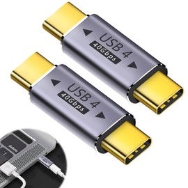 USB C Male to Male Adapter 40 Gpbs, 8K @ 60Hz Video Transmission USB C to Type C Adapter 100W Fast Charging, Compatible with Thunderbolt 3/4, USB 4.0 and Type C Devices such as Laptop Tablet