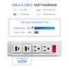 JACEPFY Drawer Outlet with USB-C 20W PD Fast Charging, Flush-Mount