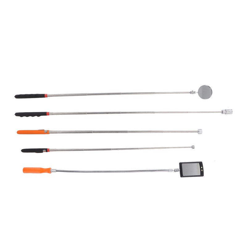 5Pcs Telescoping Magnetic Pickup Tool 360° Rotation Shock Resistant LED
