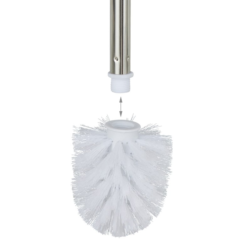 Relaxdays Toilet Brush, Set of 3, Replacement Toilet Brush, Removable