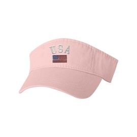 One Size Pink Visor USA National Pride Embroidered Visor Dad Hat
