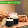 ABK 24PCS 4oz Black Candle Tins, Black Matte Candle Jars