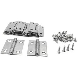 XJS Cabinet Stainless Steel Screw Mounted Door Hinges with mounting Screws (1" 10 Pcs)