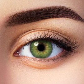 Aricona Farbige Kontaktlinsen mit Stärke, Mint-Grün, -5,00 Dioptrien, Brillante Augenfarbe & klare Sicht mit den natürlichen Farblinsen für Brillenträger mit Premium Hydrogel