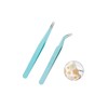 Samcos Eyelash Tweezers False Eyelash Tweezers Pink Straight Stainless Steel