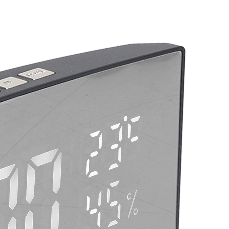 LED Digital Clock 3 Level Brightness Snooze USB Battery Powered