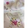 Creative Linens Embroidered Lace Roses Floral Window Curtain Panel with