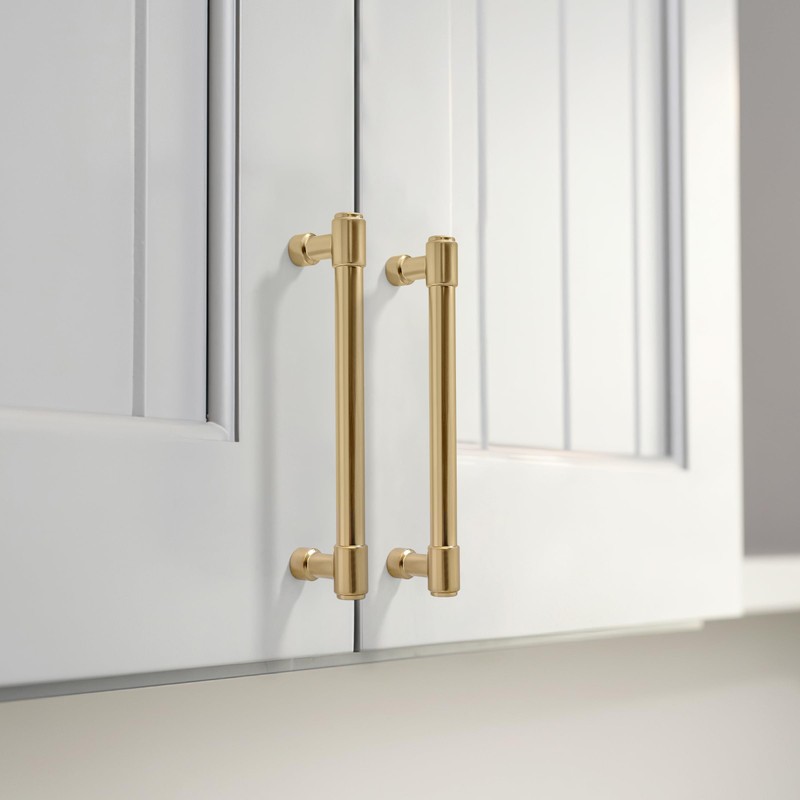khtumeware 10 Pack 5-1/16 Inch Champagne Bronze Cabinet Pulls Heavy