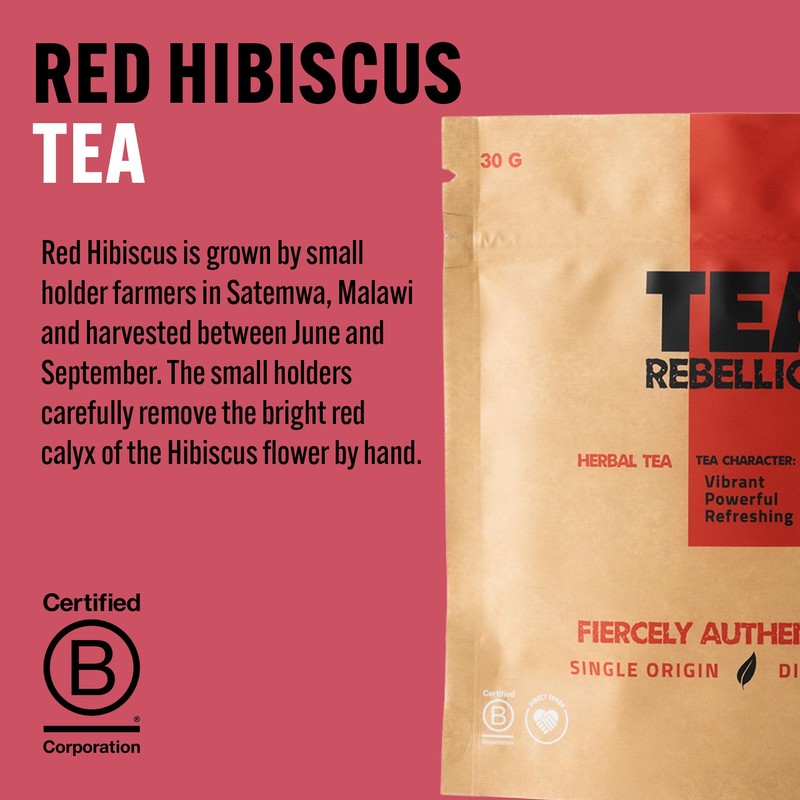 Tea Rebellion | Handpicked Red Hibiscus Herbal Tea | Fair