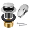 Brushed Nickel Bathtub Drain Tip-Toe Tub Trim Set with Two-Hole