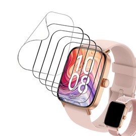 Ranyi [5 Pack] for Yoever IDW28 / AEAC IDW28/ Tensky IDW28/ Fitpolo IDW28 SmartWatch Screen Protector, HD Clear Full Coverage Anti Scratch Bubble Free Soft TPU Screen Protector Protection Film