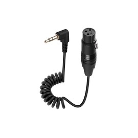 YANBORONSN 90 Degree Gold Plated 3.5mm to XLR 3Pin Male Coiled Cable 1/8" Jack TRS Stereo Male to XLR 3Pin Audio Cable for Microphones, Mobile Phones, MP3 Players (Male to Female)