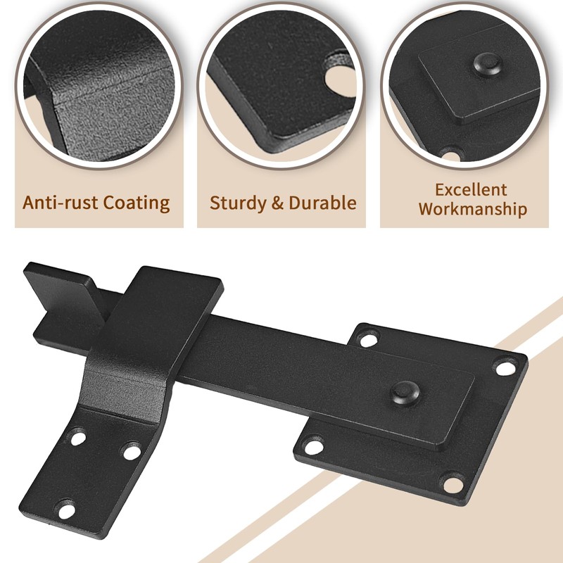 MCSDFN 6" Barn Door Flip Latch Lock Heavy Duty Gate