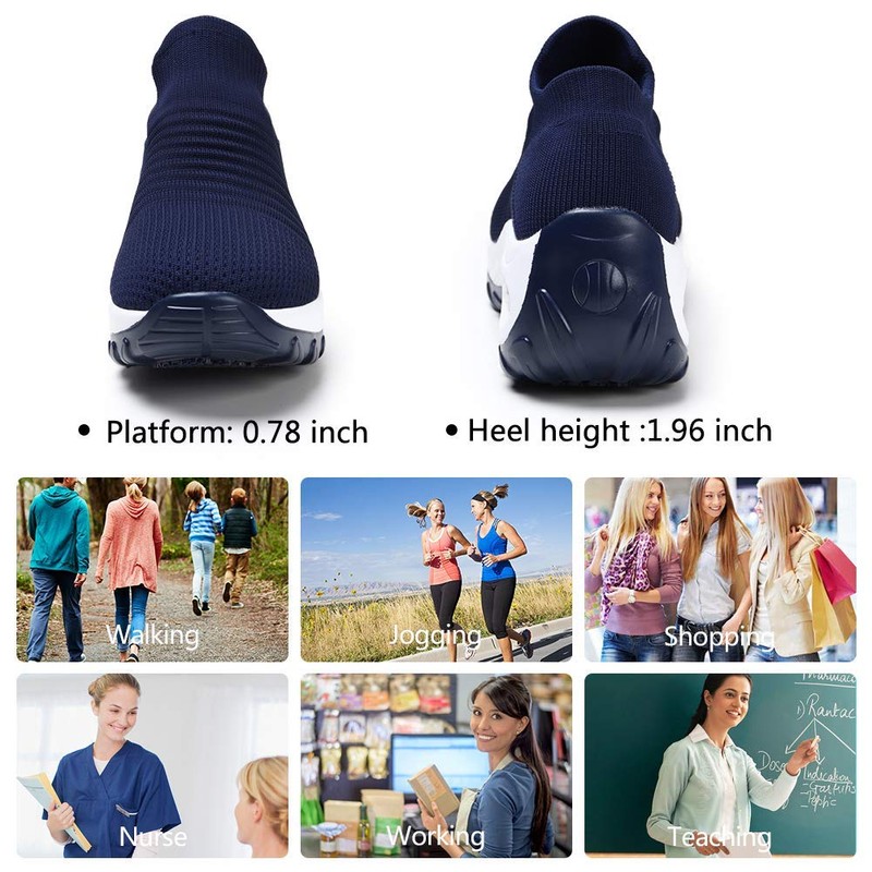 TANTOO - Mocasines cómodos con Plataforma y cuña para Mujer,