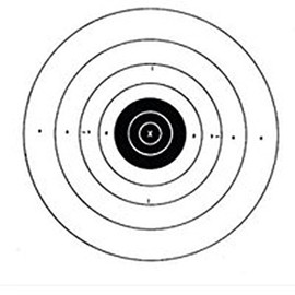 Law Enforcement Targets B-8 25 Yard Timed And Rapid Fire Bullseye Target 21x24 Inch Black 100 Per