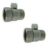 XVL Shower Head Shut-Off Valve Solid Brass 2 Pieces, Brushed