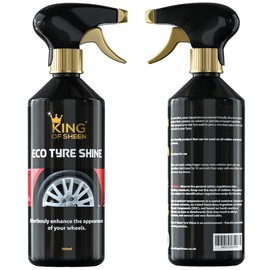 King of Sheen King of Sheen Eco Tyre Shine,Tyre Black and Applicator Sponge, Effortlessly Enhance the Appearance of your Wheels, 500ml