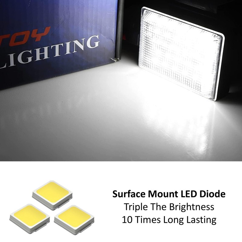 iJDMTOY Super Bright Xenon White 30-SMD Full LED Under Hood