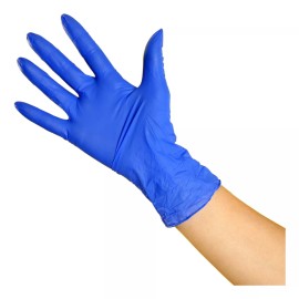 Galaxy Products Guantes De Nitrilo Talla Extra Grande Color Azul 100 Piezas