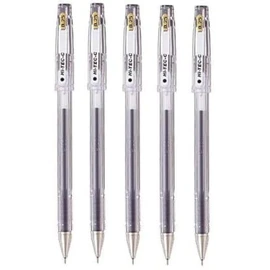 Pilot Hi-Tec-C 025 Gel Ink Pen, Hyper Fine Point 0.25mm, Black Ink, LH-20C25, Value Set of 5