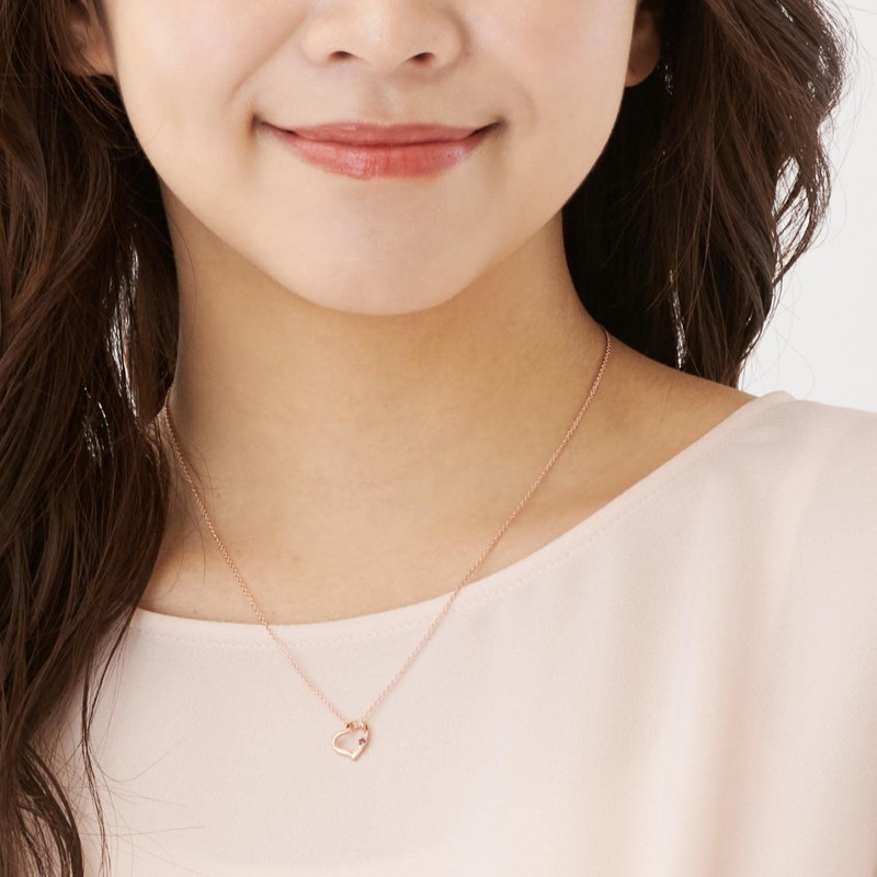 Sears Natural Diamond Love Heart Necklace and Pink Teddy Bear,
